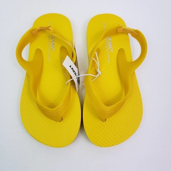 Old Navy Toddler Girls Size 10 Yellow Slip On Heel Strap Thong Flip Flop Sandals - Picture 4 of 5